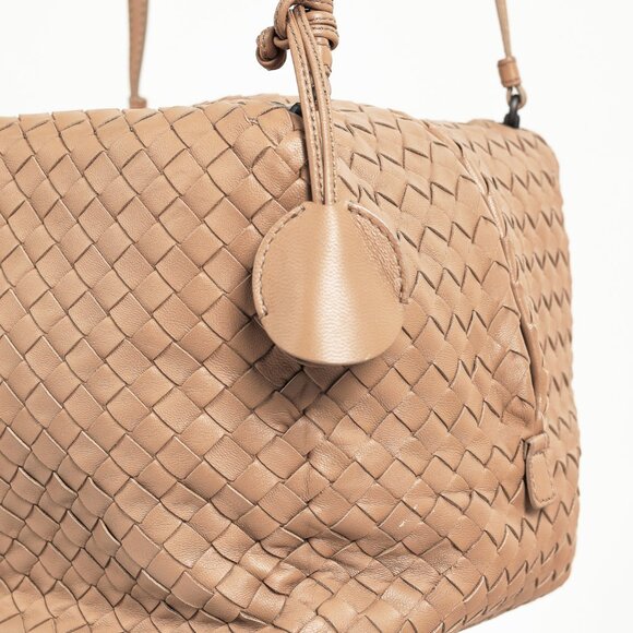 Bottega Veneta Light Brown Intrecciato Leather Box Bag - Picture 7 of 13